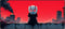 Lone Survivor muismat met anime meisje en verwoeste stad in rode lucht – dramatisch en sfeervol gaming design
